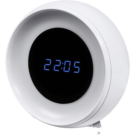 1 X Klein Digital Bettseitig LED Alarm Uhren Nickerchen Mini Zeit  Temperatur Uhr