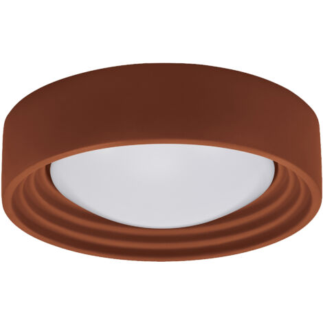 LEDVANCE ORBIS Concrete, brown concrete ceiling light with LED, 13 W, 800 lm, 3,000 K friendly warm white, dimmable in 3 steps by clicking, 300 mm diameter, IP20 protection, suitable for bathrooms