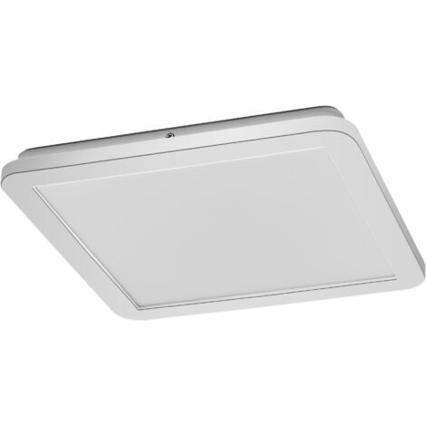 LEDVANCE ORBIS Disc applique/avec LED, chrome, 22W, 1800lm, 3000/4000K, réglabvia interrupteur mural avec Click CCT, 30x30cm, protection IP44 pour salde bain, vis de montage et chevilles incluses