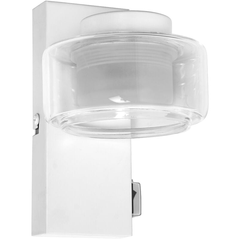 Orbis Flame applique et avec led, blanc, 5,5W, 350lm, 3000/4000K,(blanc froid et blanc chaud), protection IP44 contre les corps étrangers et les