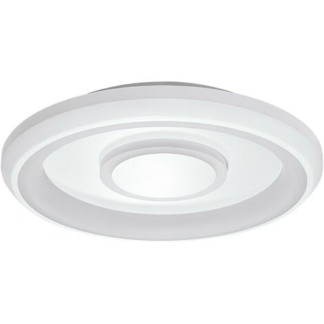 LEDVANCE ORBIS STEA SMART+ WiFi Leuchte, Ø 48cm, dimmbare runde LED Deckenleuchte für den Innenbereich, 32W, Farbtemperatur 2700 - 6500K, 2150 Lumen, 2 LED RGB Modul, runde Design-Leuchte, weiß
