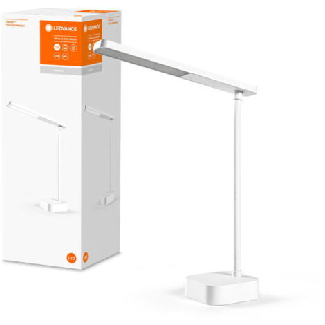 LEDVANCE PANAN Fold USB Mobile Lese- und Tischleuchte, weiß, 5,2W, 130lm, batteriebetrieben, flexibler Leuchtenkopf, LED-Modul mit kaltweißem Licht (4000K), Berührungssensor zum Ein-/Ausschalten