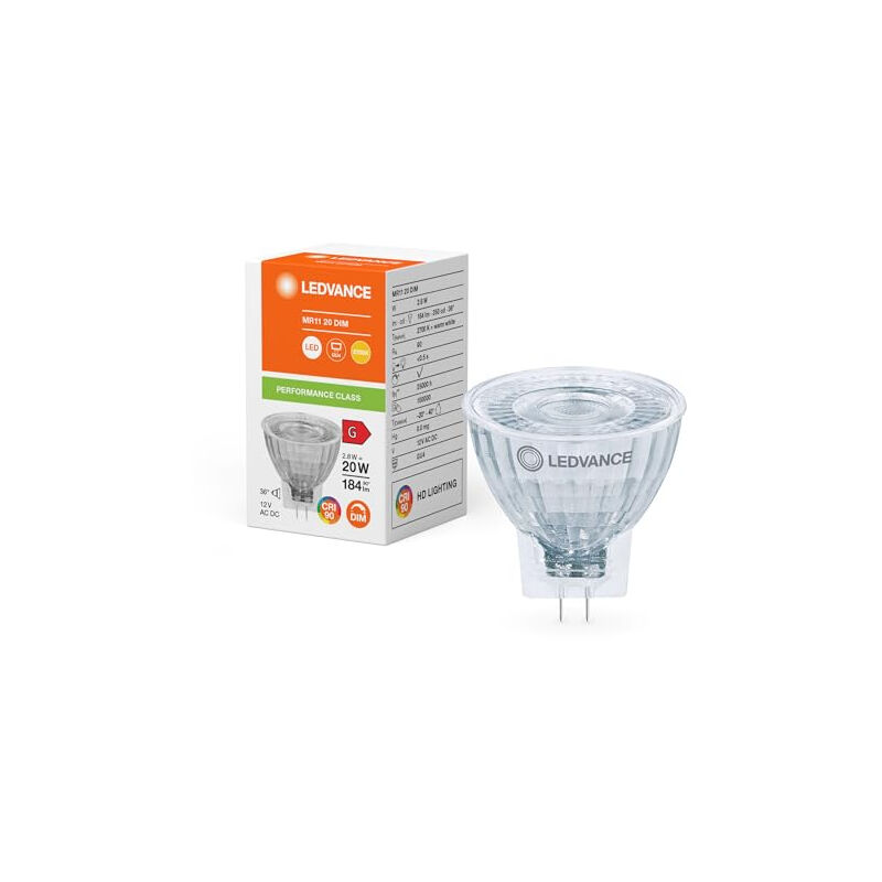 Ledvance Performance Spot Led Réflecteur Gu4 Mr11 2.8w 184lm 36d - 927 Blanc Très Chaud Meilleur Rendu Des Couleurs - Dimmable