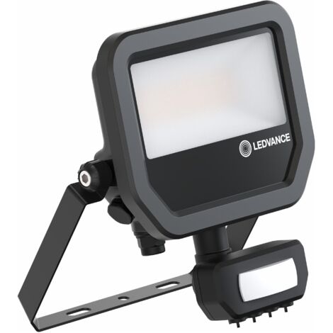 Ledvance – Projecteur à détecteur de mouvement 2400lm – IP65 étanche – 4000K blanc froid – Installation murale ou plafond – Câble flexible 1m