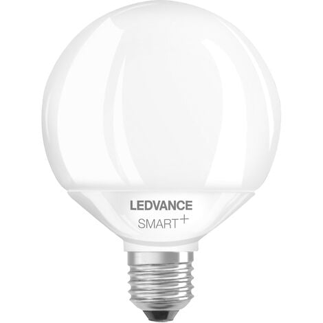 Ledvance Smart LED lampada con tecnologia WiFi, presa E27, dimmerabile, colore chiaro modificabile (2700-6500K), forma globo, opaco, sostituzione per lampadine convenzionali 100W, controllabile con Al