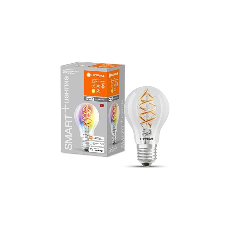 Lampe led intelligente avec technologie wifi, culot E27, gradable, couleurs rgb et changement de couleur de la lumière, - Ledvance