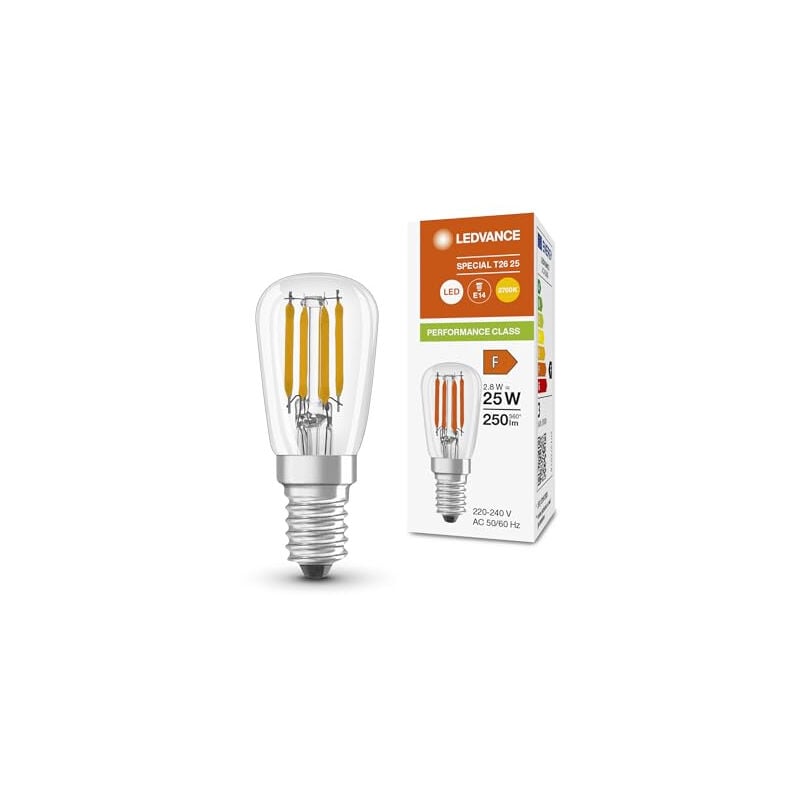 Special led E14 tube one-handed filament claire 2.8W 250LM - 827 blanc très chaud équivalent 25W - Ledvance
