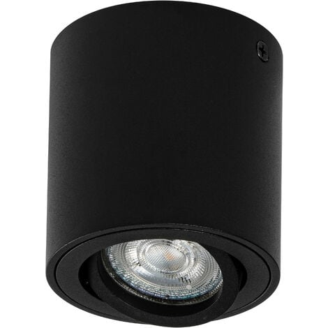 LEDVANCE Spot Surface Round Deckenaufbauspot, schwarz, mit GU10 Sockel, kann mit einfacher oder smarter Lampe bestückt werden, flexibler Ausstrahlwinkel, Schutzklasse IP20, hochwertiges Gehäuse