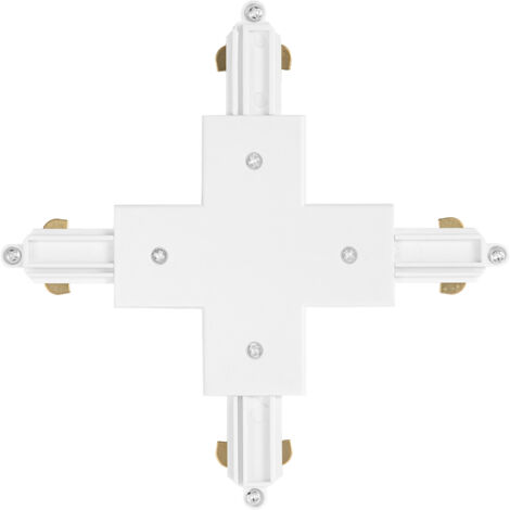 LEDVANCE TRACKLIGHT connettore a croce opzionale, bianco, per il collegamento di quattro binari di alimentazione che si incontrano, design moderno in stile loft, per realizzare diverse configurazioni