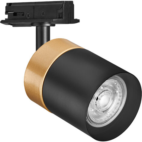 LEDVANCE TRACKLIGHT Schienensystem-Leuchtenkopf, gold/schwarz, mit GU10-Sockel, kann mit einfacher oder smarter Lampe bestückt werden, smart, WiFi, loftartiges Design, Schutzklasse IP20