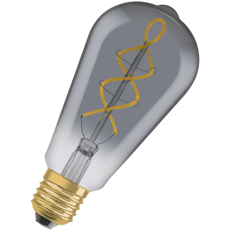 Ledvance Osram Led-lampen, Vintage-edition, 15 Watts Ersatz, E27, St64-shape, 1800 Kelvin, Warm Comfort Light, Klares Glas, Single Pack