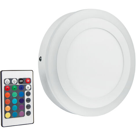 LEDVANCE Wand- & Deckenleuchte LED COLOR + WHITE  Round  warmweiss 200mm  19W  Aluminium  IP20