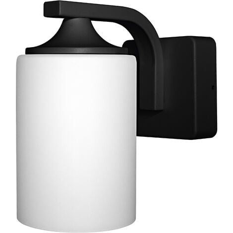 LEDVANCE Wandleuchte für Aussenwendung ENDURA CLASSIC LANTERN Cylinder mit E27 Fassung Schwarzes Gehäuse aus Aluminium