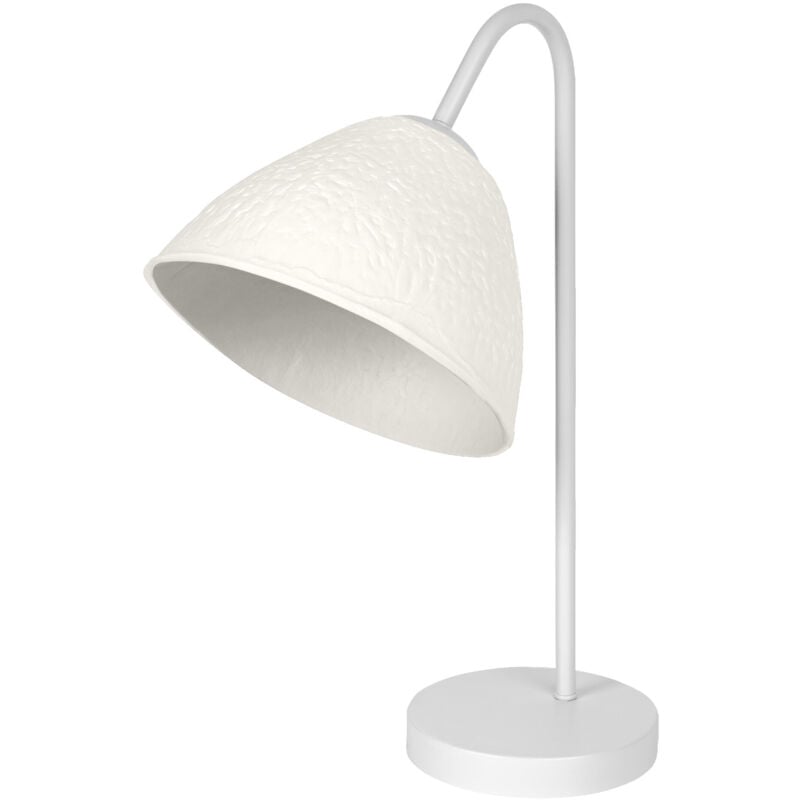 LEDVANCE blanc luminaire de table décoratif Camel Bell en métal et papier mâché, E14, dimmable, longueur 220 mm, abat-jour en matériau recyclé,