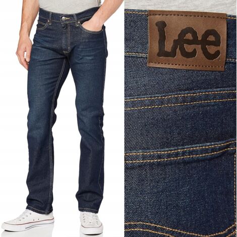 Lee LEGENDARY SLIM Road Rash JEAN DROIT AJUSTÉ W30 L30