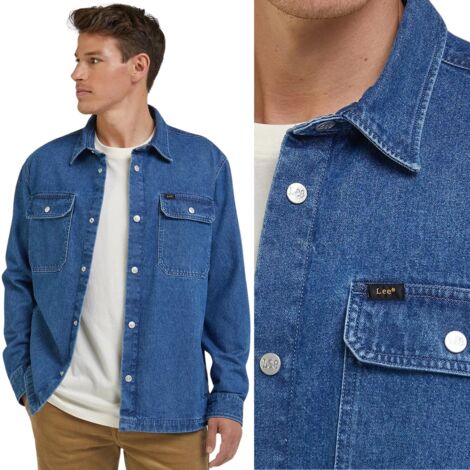 Lee WORKWEAR SURCHEMISE Deep Waters CHEMISE VESTE KATANA DENIM RÉGULIER M