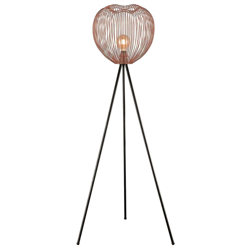 Spring Lighting - 1 Light Floor Lamp Copper, E27