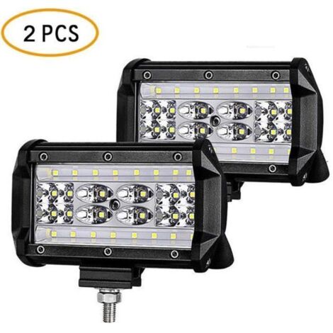 LEEGOAL 2PCS 140W Phare de Travail Carre a Leds DC 9V-32V Quad Camion Bateau Tracteur Offroad Imperméable