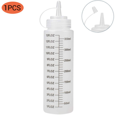 leere 350-ml-Flasche für Soßen und Dressings, flexibler Behälter für Küche und Catering