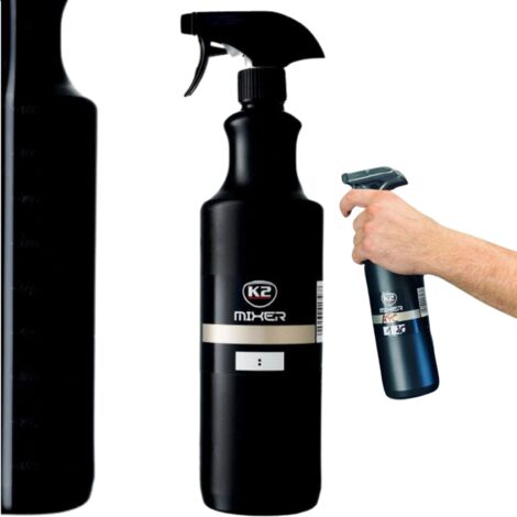 Leere Chemikalienmischflasche mit Zerstäuber K2 MIXER 1L