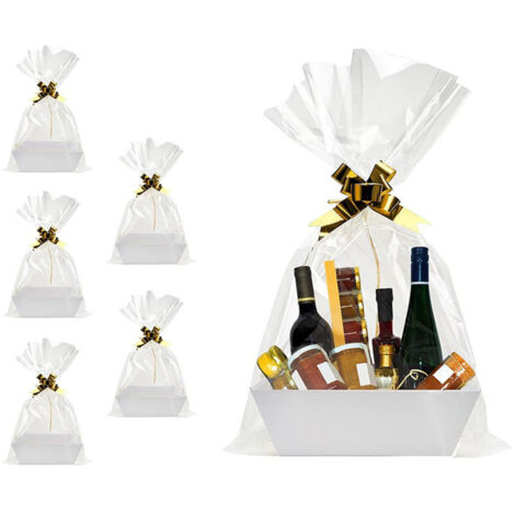 Leerer Geschenkkorb mit Griffen, stabiles Tablett für Wein, Geschenkideen für Partys, Geburtstage, Hochzeiten, Abschlussfeiern
