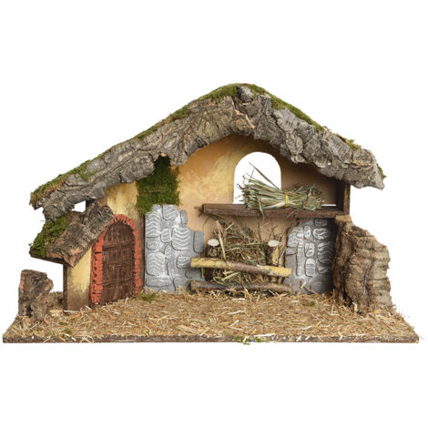Leerer Stall für Weihnachtskrippe 50x22x30cm