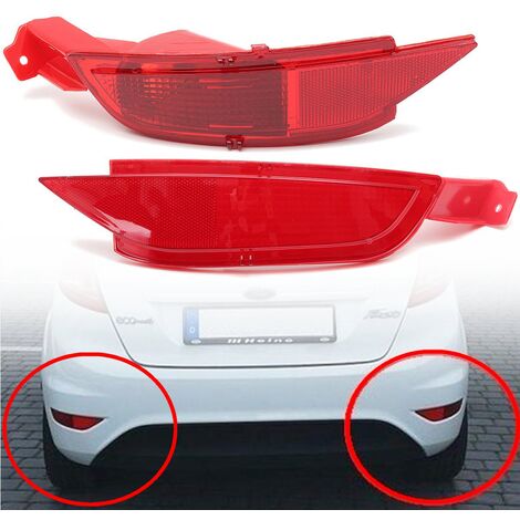 AUGIENB Left Hand Side Rear Bumper Reflector Light Fog Lamp For Ford Fiesta Mk7 08-12