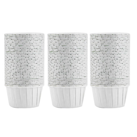 Leftwei 100PCS Muffin Cases Cup, Mini Cupcake Liners Paper Round Cake Baking Cups Muffin Cases Muffin Baking Paper Cups for Home Party Wedding (Blanc).