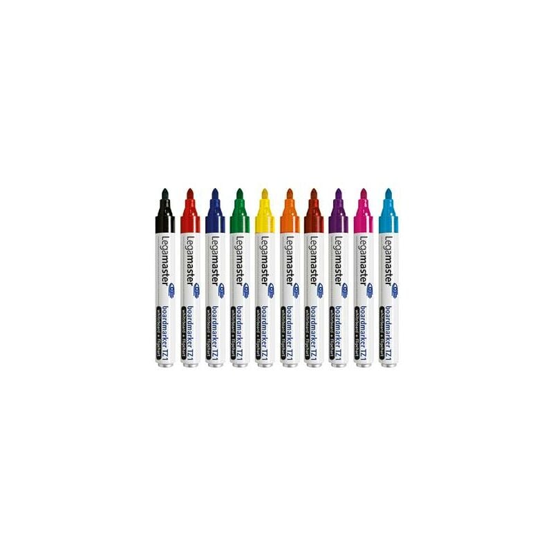 Boardmarker tz 1 7-110099 Marqueur tableau blanc bleu, marron, vert, rouge, noir, orange, violet, rose, bleu clair 10 pc(s) X014411 - Legamaster