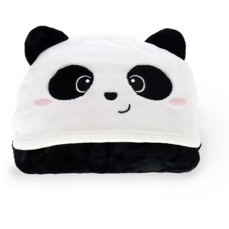 Legami - Coperta con Cappuccio Cosy Hugs Tema Panda, con Tasche Scaldamani e Cappuccio, Coperta in Poliestere, Chiusura a Bottone, 150 x 125 cm
