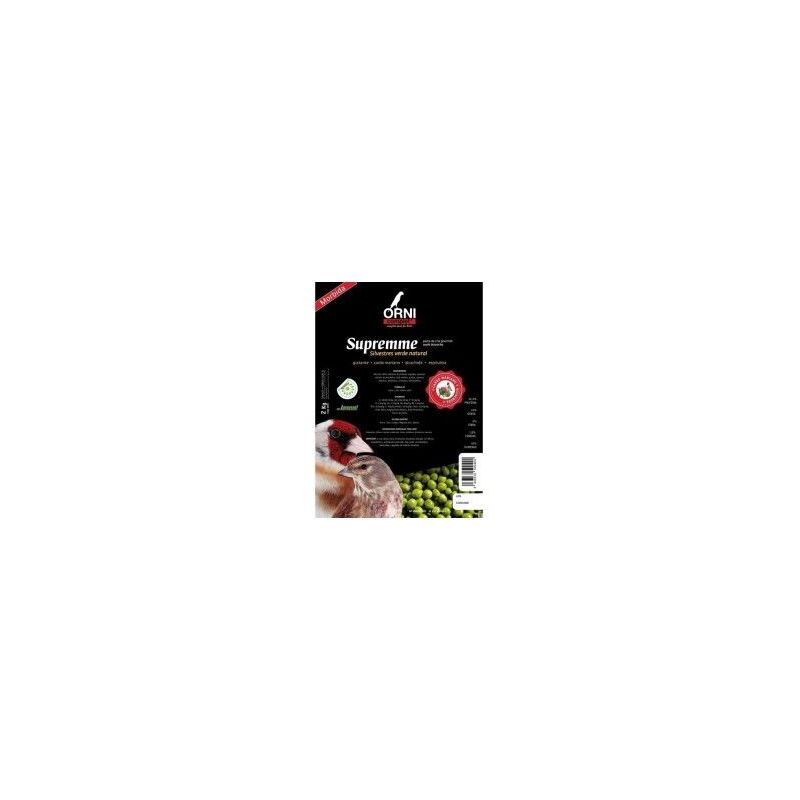 

Pasta de cria ORNI SUPREME verde natural mórbida para jilgueros 2 kg