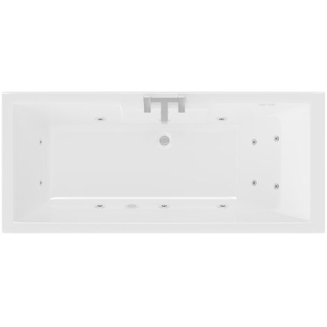 Legend 1500mm x 700mm Left Hand 12 Jet Chrome Flat Jet Single Ended Whirlpool Bath