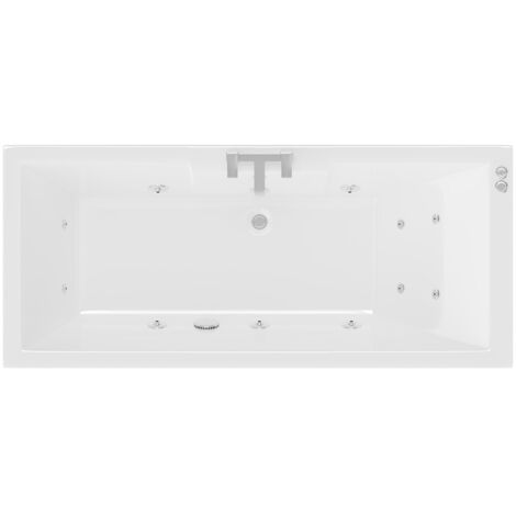 Legend 1500mm x 700mm Left Hand 12 Jet Chrome V-Tec Single Ended Whirlpool Bath