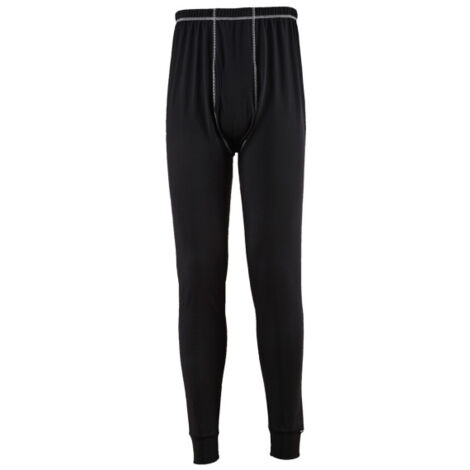 Leggings anti-bacterias Base Pro, puntadas de color a contraste B151 XXL Negro
