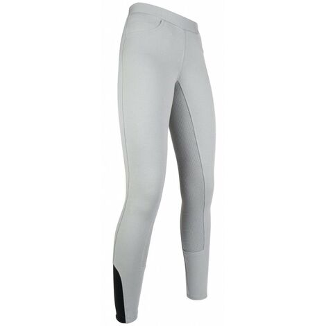 Leggings da equitazione con interno gamba in silicone per donna modello YVI: 52, Blu scuro 6900
