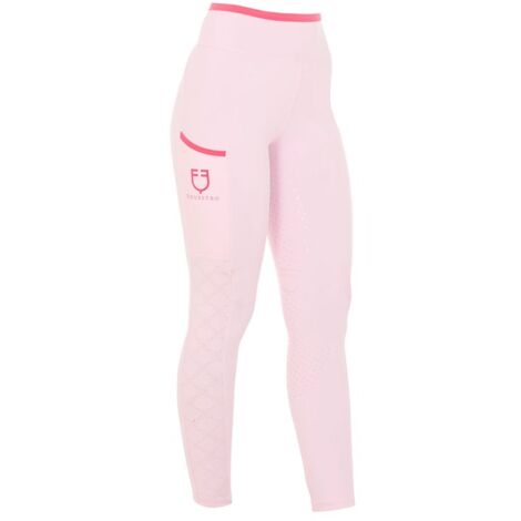 Leggins donna con decorazioni perforate: m, Bianco