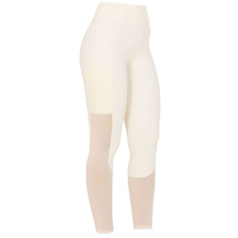 Leggins donna full grip con inserti perforati: s, Bianco