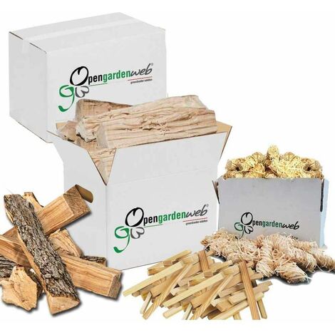Legna da ardere di ulivo in scatola + Accendifuoco ecologico - 50kg