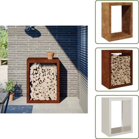 Legna da ardere - vidaXL Portalegna 60x40x80 cm in Acciaio Corten - Essiccazione legna