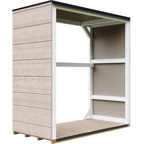Legnaia da esterno 1,14 m² - 75 x 153 x H159 cm - TIMBELA M980-1-TERRA BROWN