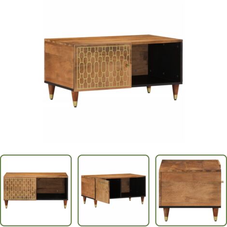 Legno di Mango -  Tavolino da Salotto 80x50x40 cm Legno Massello di Mango