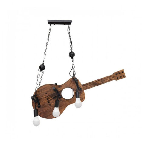 Legno Forma Chitarra 6 Attacchi E27 A53