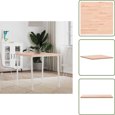 Legno massello - vidaXL Piano per Tavolo 70x70x2,5 cm Quadrato Legno Massello di Faggio - Faggio