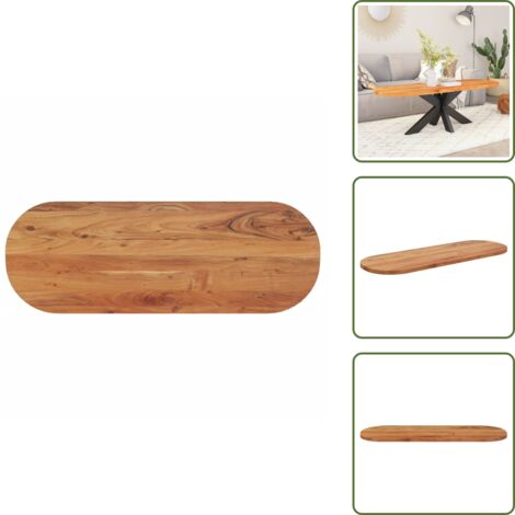 Legno massello - vidaXL Piano Tavolo 110x40x2,5 cm Ovale in Legno Massello di Acacia - Acacia