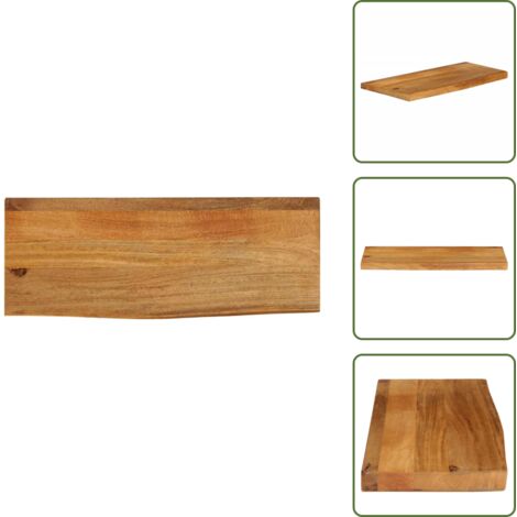 Legno massello - vidaXL Piano Tavolo Bordi Vivi 70x20x3,8 cm in Legno Massello di Mango - Bordi vivi