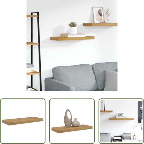 Legno multistrato -  Scaffale da parete Marrone 50 x 23 x 4 cm Legno multistrato