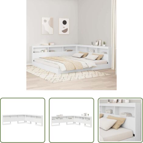 Legno multistrato -  Testata contenitore Bianco 200 cm Legno multistrato
