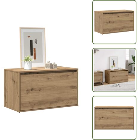 Legno multistrato - vidaXL Panca Ingresso 80x40x45 cm Rovere Artigianale Legno Multistrato - Rovere artigianale