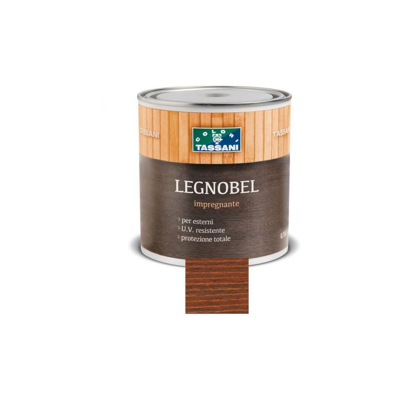 Tassani - legnobel 2,50 lt impregnante a solvente vernice per legno Teak-Castagno