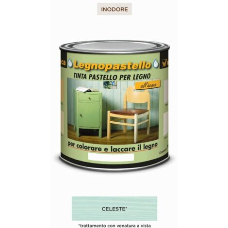 Legnopastello tinta ml 250 celeste - veleca